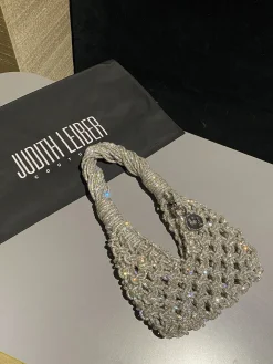 Alternative view of JUDITH LEIBER Clutches Bags Satin Crystal (Silver) 19X30CM G80202608100204