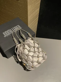 Alternative view of JUDITH LEIBER Clutches Bags Satin Crystal (Silver-White) 15X11X18CM E80202608100203