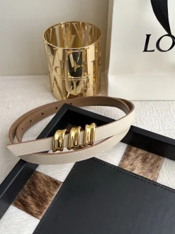 Alternative view of LOEWE Belts Calfskin Leather 1.5cm Width A70202608050043