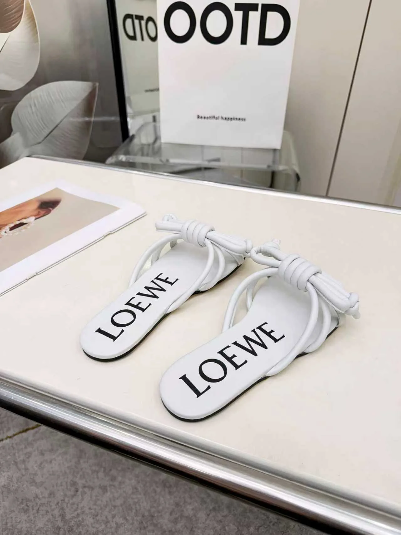 LOEWE Sandals Sheep Leather EU35-41 A70202608031738 - Image 3