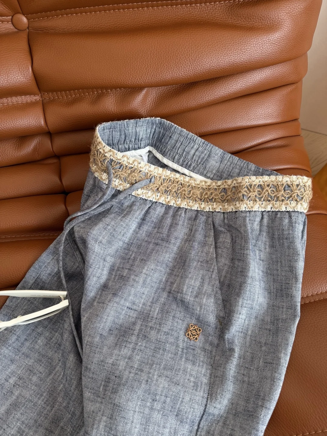 LOEWE Trousers Linen ONE SIZE B75202608042426 - Image 3
