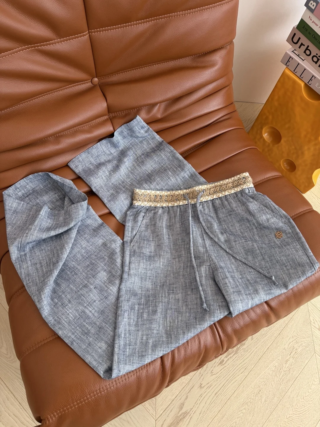LOEWE Trousers Linen ONE SIZE B75202608042426 - Image 4