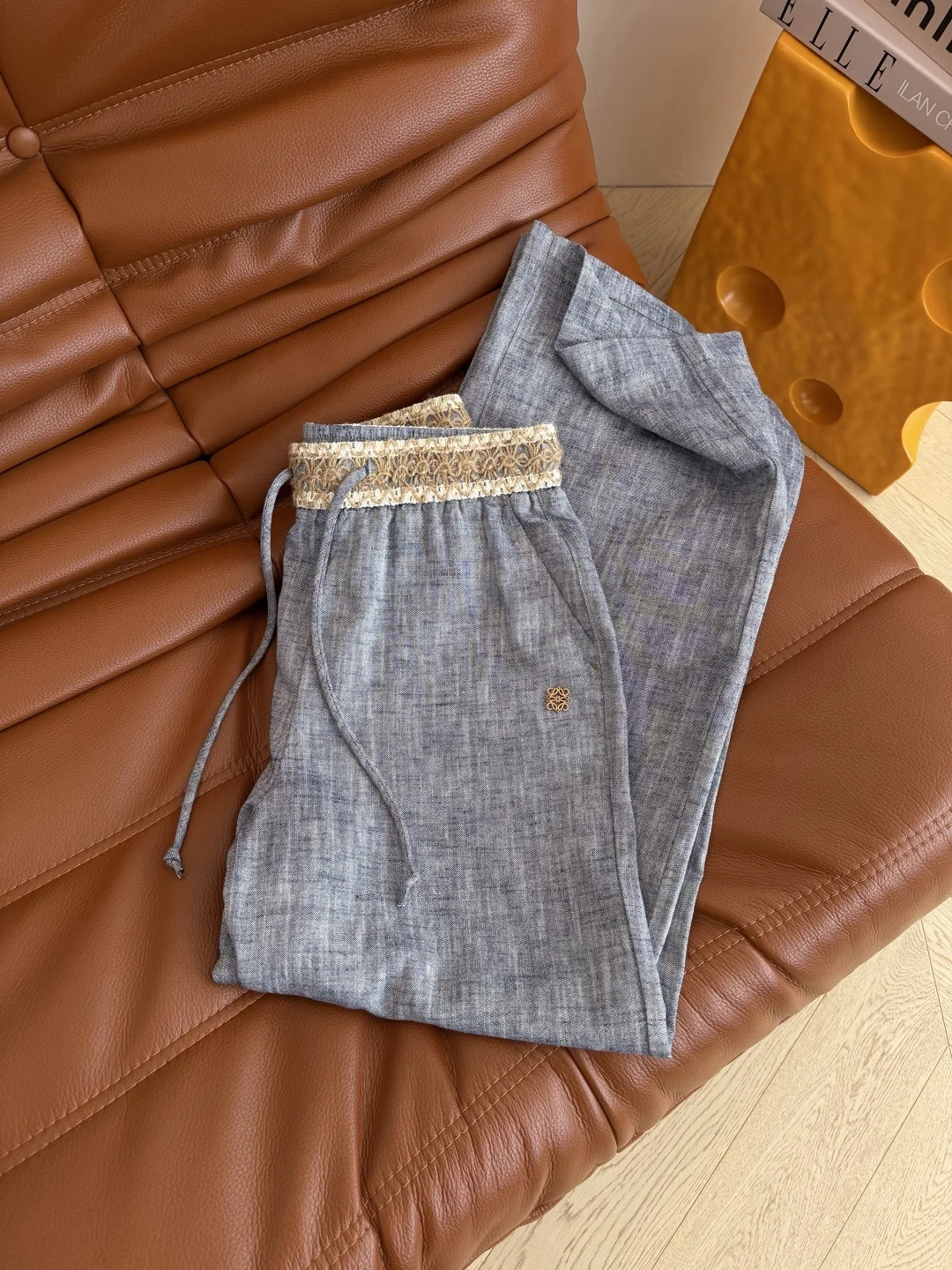 LOEWE Trousers Linen ONE SIZE B75202608042426 - Image 7