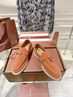 Alternative view of LORO PIANA Loafers Suede Calfskin EU35-40 B80202608030677