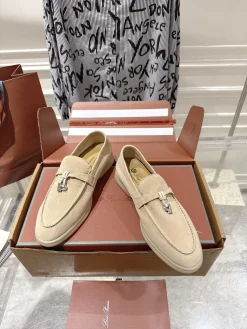 Alternative view of LORO PIANA Loafers Suede Calfskin EU35-40 B80202608030682