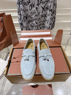 LORO PIANA Loafers Suede Leather EU35-40 B80202608030666