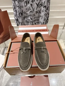 LORO PIANA Loafers Suede Leather EU35-40 B80202608030668