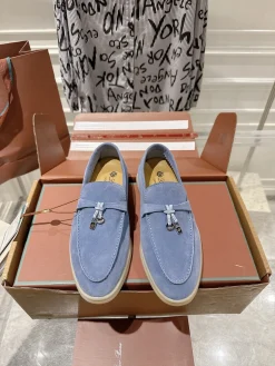 LORO PIANA Loafers Suede Leather EU35-40 B80202608030669