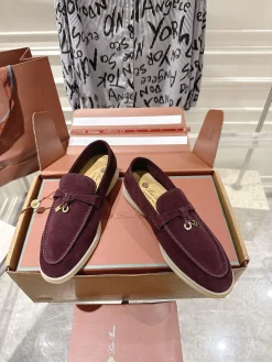 LORO PIANA Loafers Suede Leather EU35-40 B80202608030670