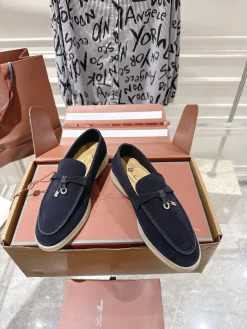 LORO PIANA Loafers Suede Leather EU35-40 B80202608030671