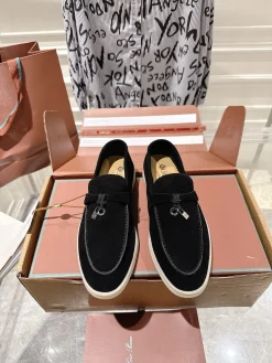 LORO PIANA Loafers Suede Leather EU35-40 B80202608030673