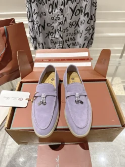 LORO PIANA Loafers Suede Leather EU35-40 B80202608030674