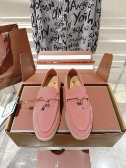 LORO PIANA Loafers Suede Leather EU35-40 B80202608030676