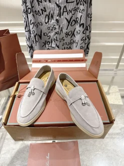 LORO PIANA Loafers Suede Leather EU35-40 B80202608030680