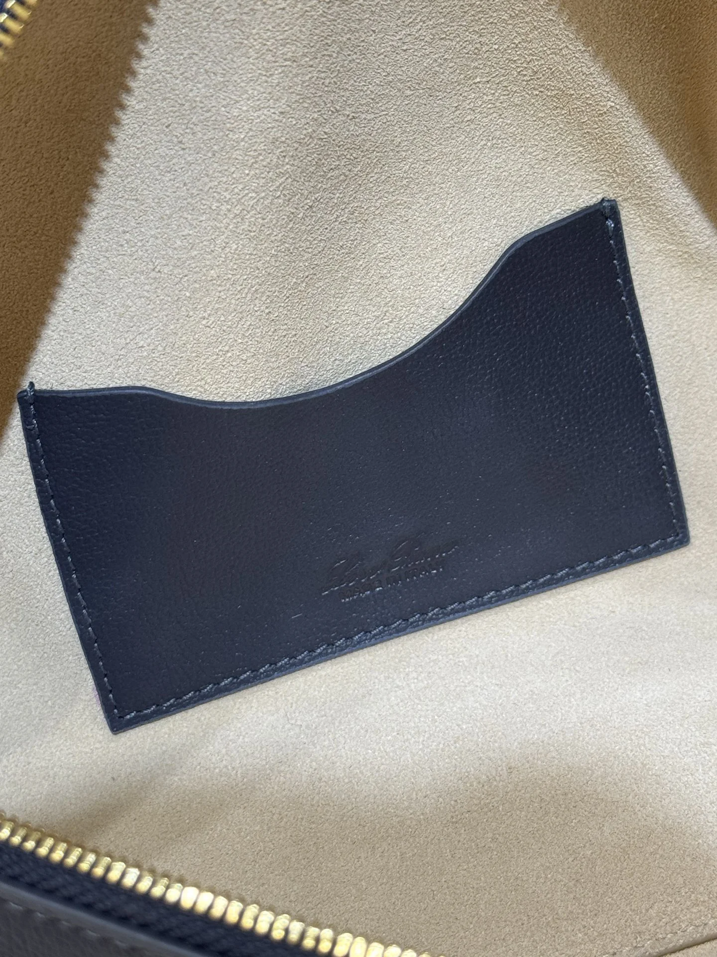LORO PIANA Shoulder Bags Saddle Leather (Black-Gold) 23X12XCM F50202608100459 - Image 8