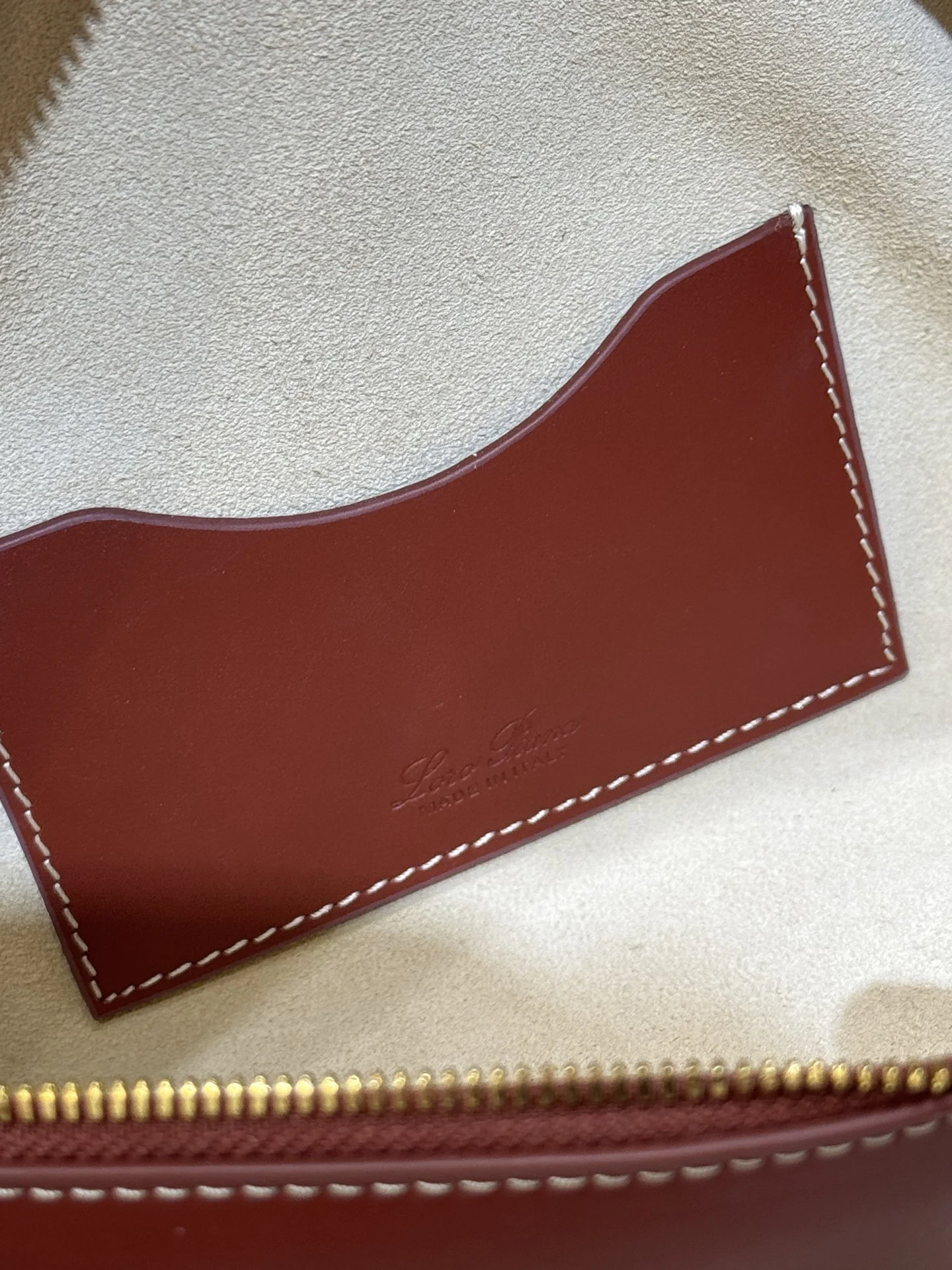 LORO PIANA Shoulder Bags Saddle Leather (Brown-Gold) 23X12XCM F50202608100457 - Image 8