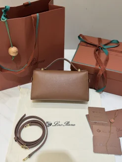 Alternative view of LORO PIANA Shoulder Bags Saddle Leather (Brown-Gold) 23X12XCM F50202608100460