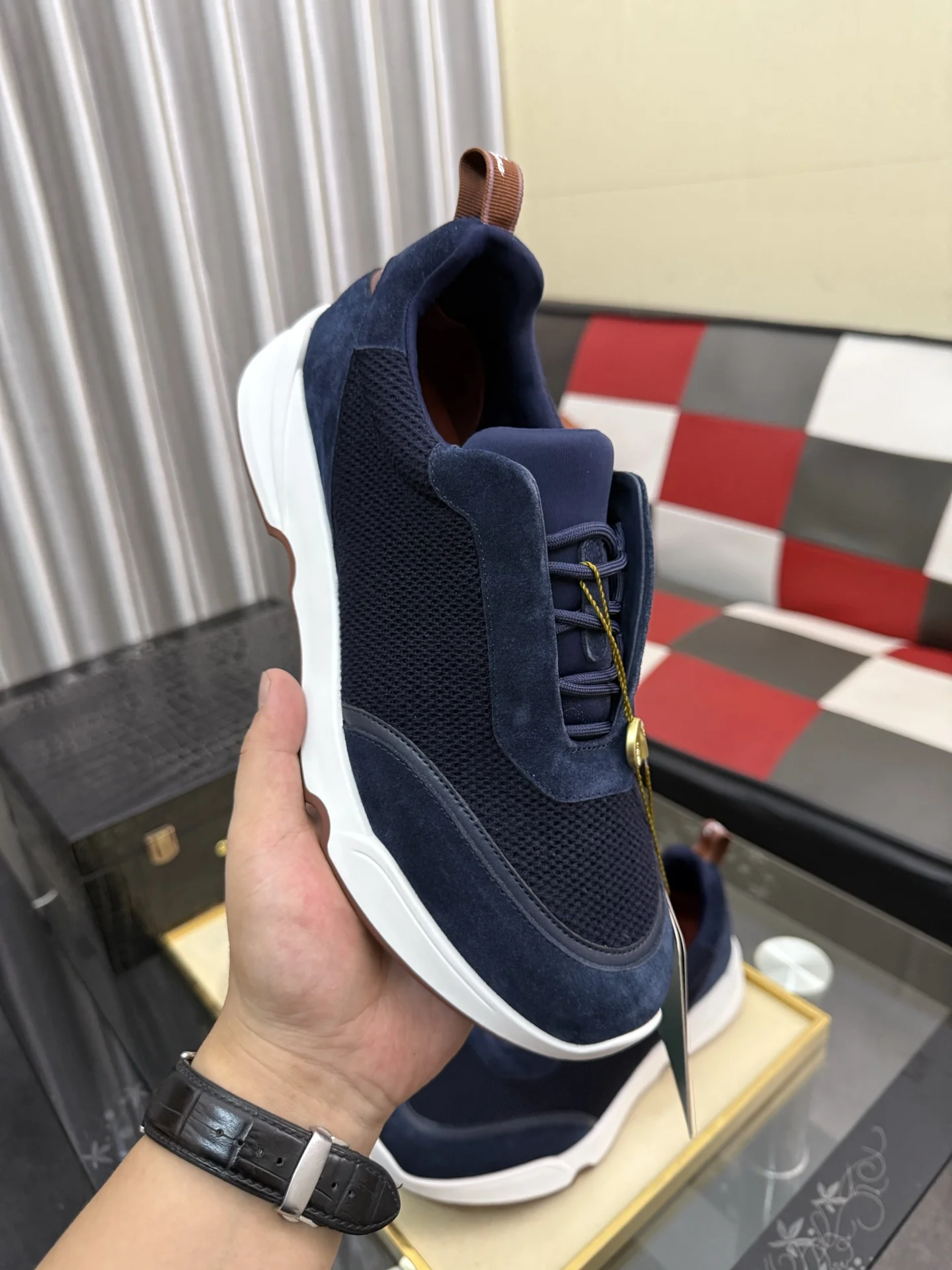 LORO PIANA Sneakers Calf Leather EU38-44 B70202608030139 - Image 4