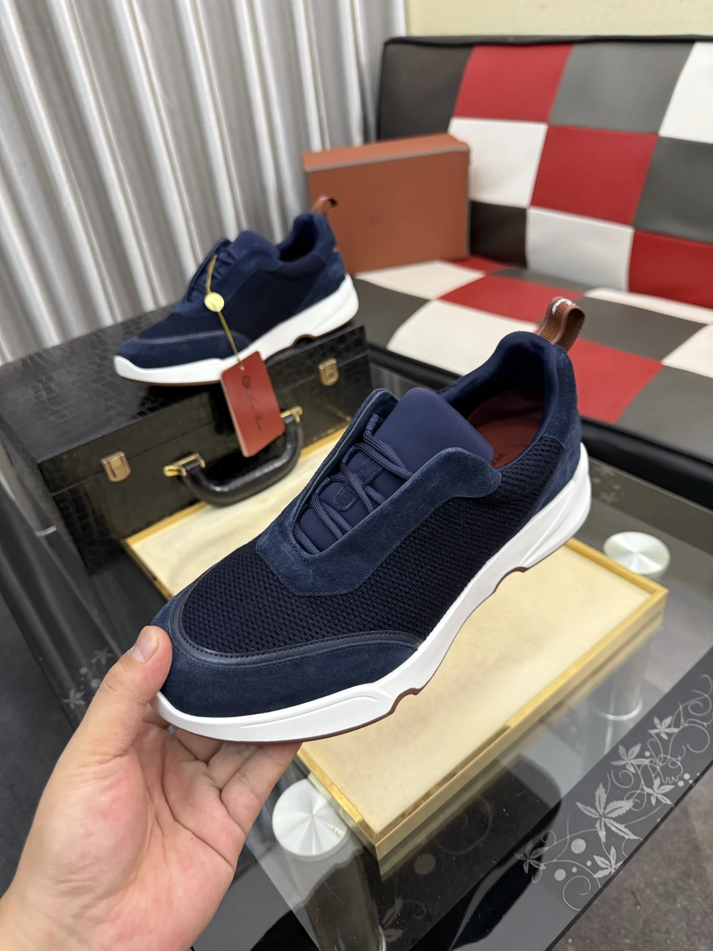 LORO PIANA Sneakers Calf Leather EU38-44 B70202608030139 - Image 5