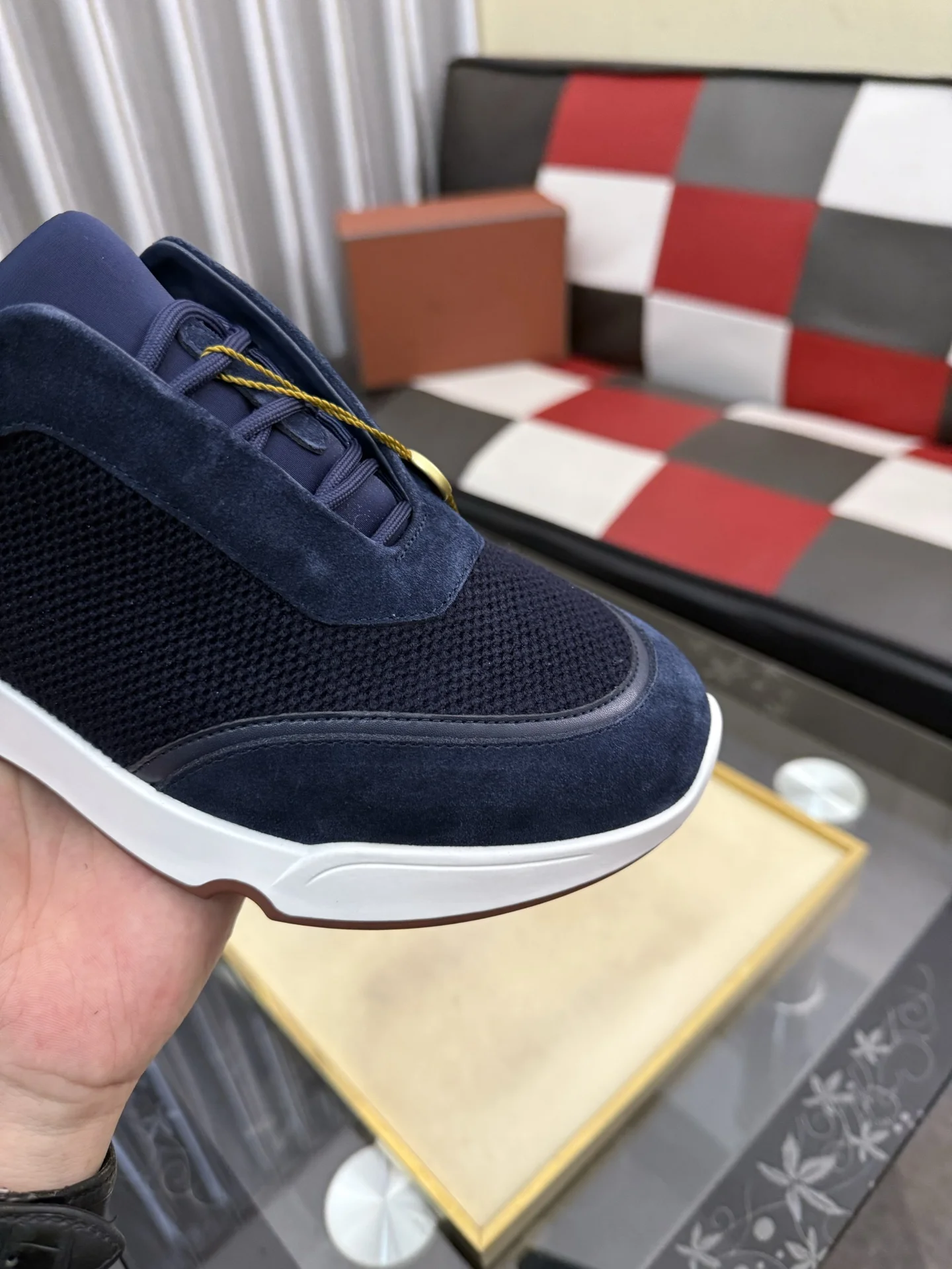 LORO PIANA Sneakers Calf Leather EU38-44 B70202608030139 - Image 6