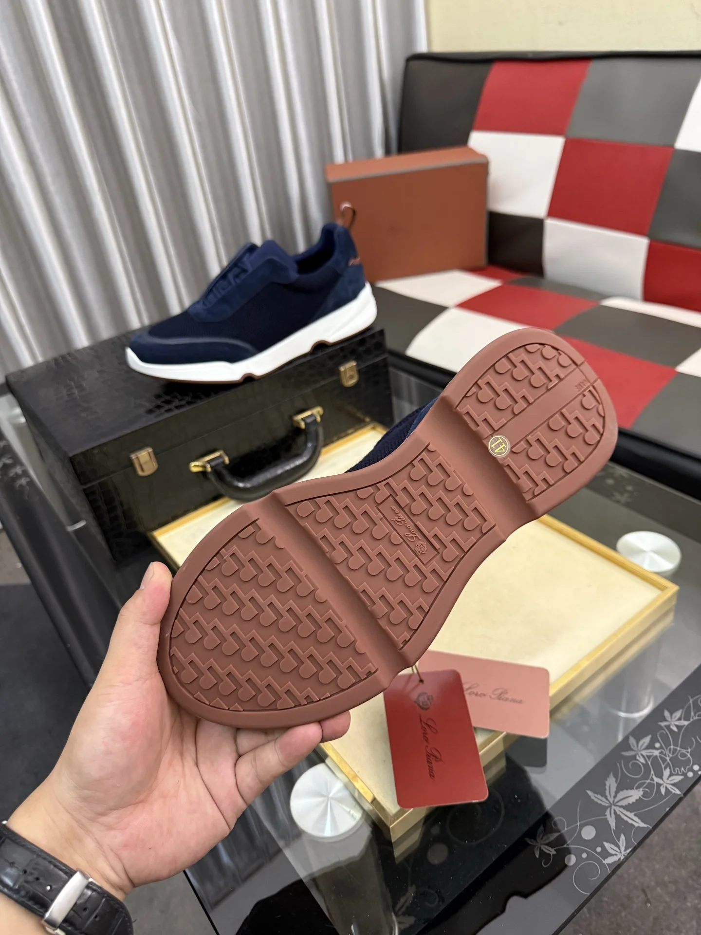 LORO PIANA Sneakers Calf Leather EU38-44 B70202608030139 - Image 9