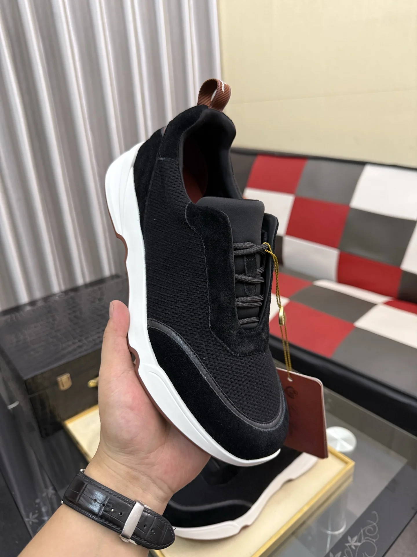 LORO PIANA Sneakers Calf Leather EU38-44 B70202608030140 - Image 4