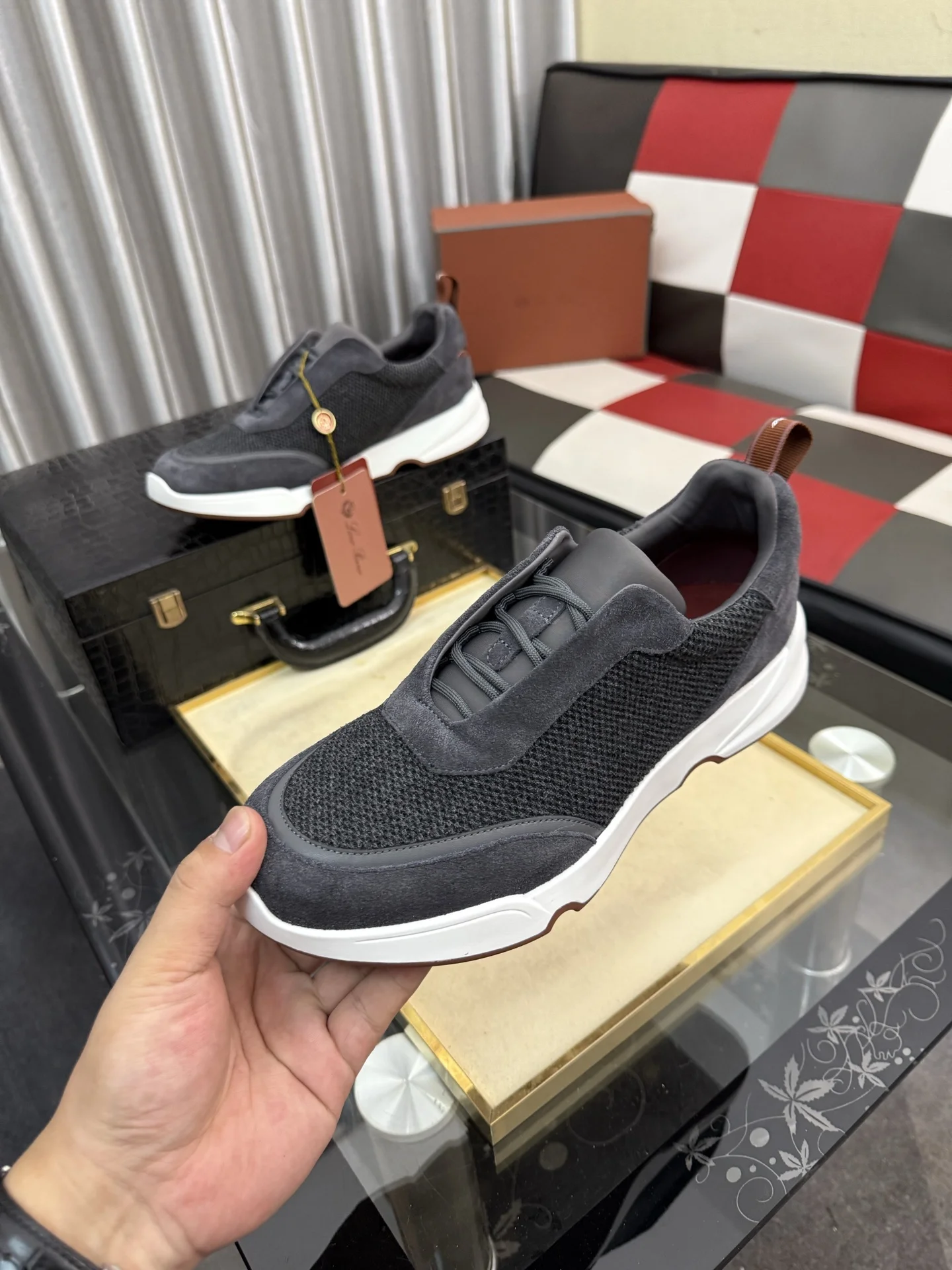 LORO PIANA Sneakers Calf Leather EU38-44 B70202608030142 - Image 5