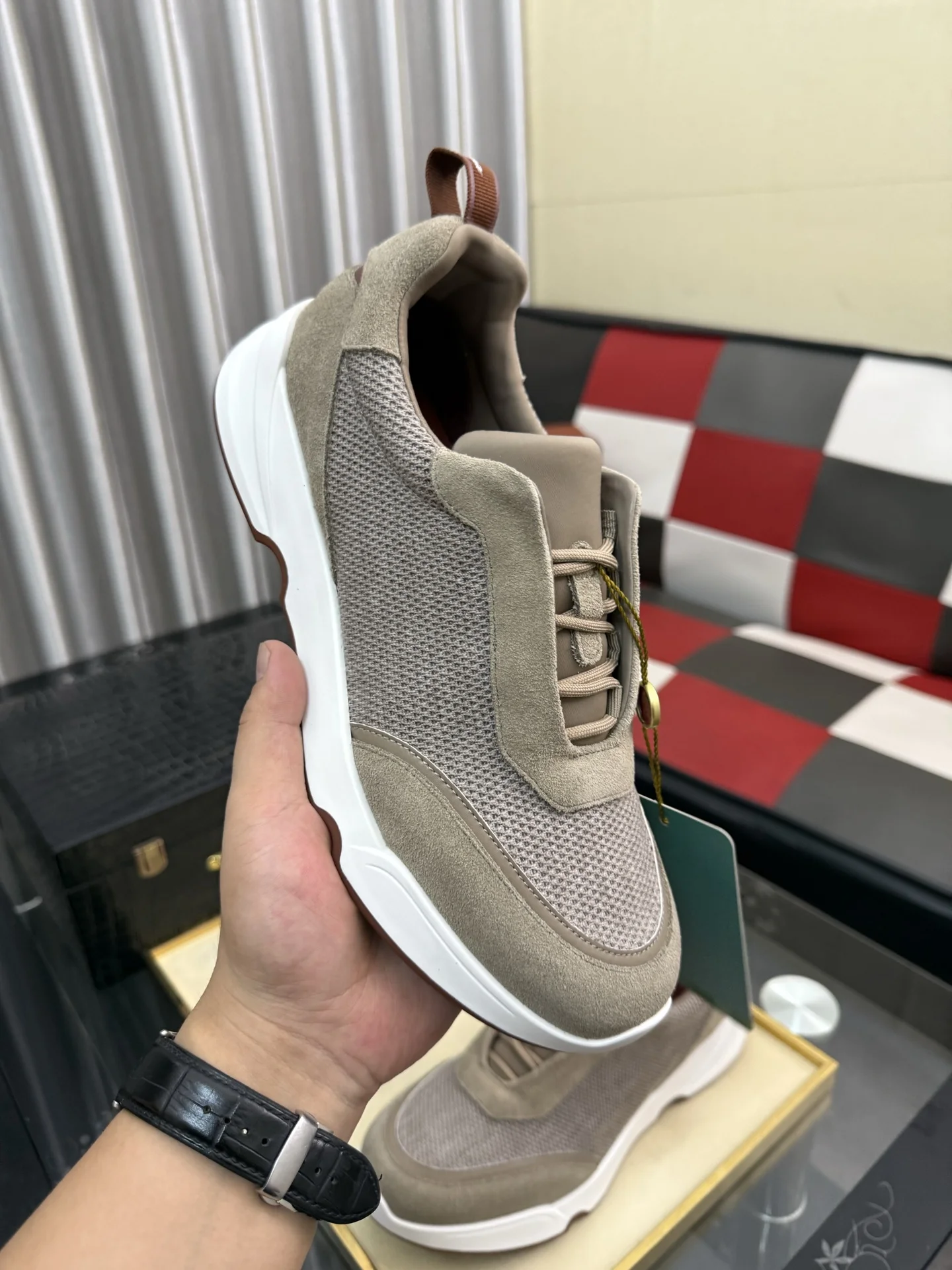LORO PIANA Sneakers Calf Leather EU38-44 B70202608030143 - Image 4
