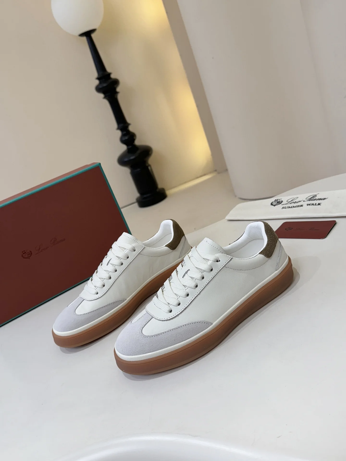 LORO PIANA Sneakers Leather EU38-44 B10202608030515 - Image 4