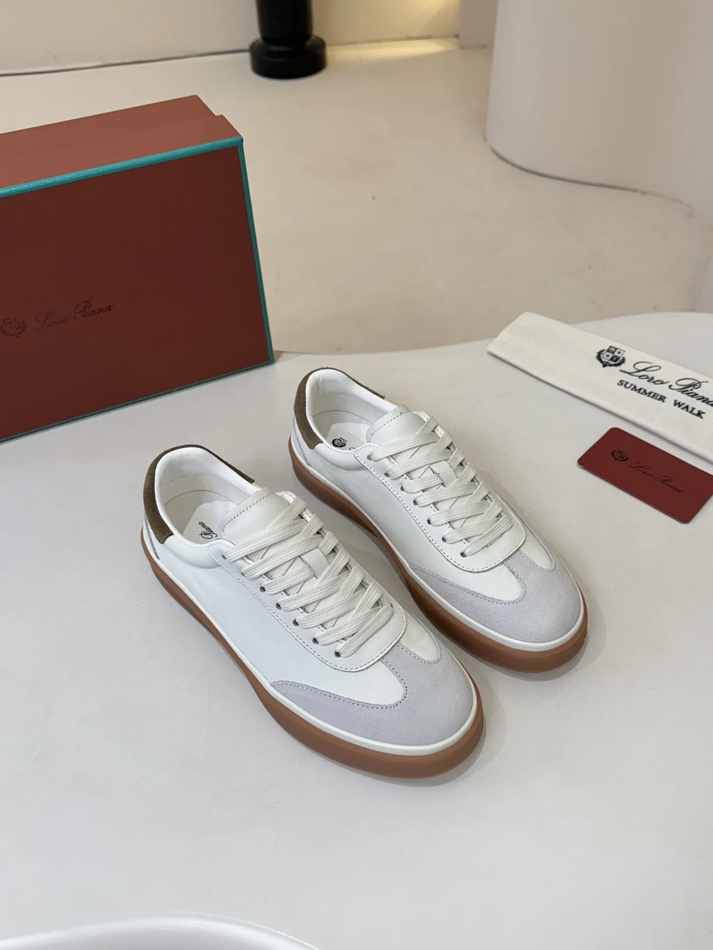LORO PIANA Sneakers Leather EU38-44 B10202608030515 - Image 6