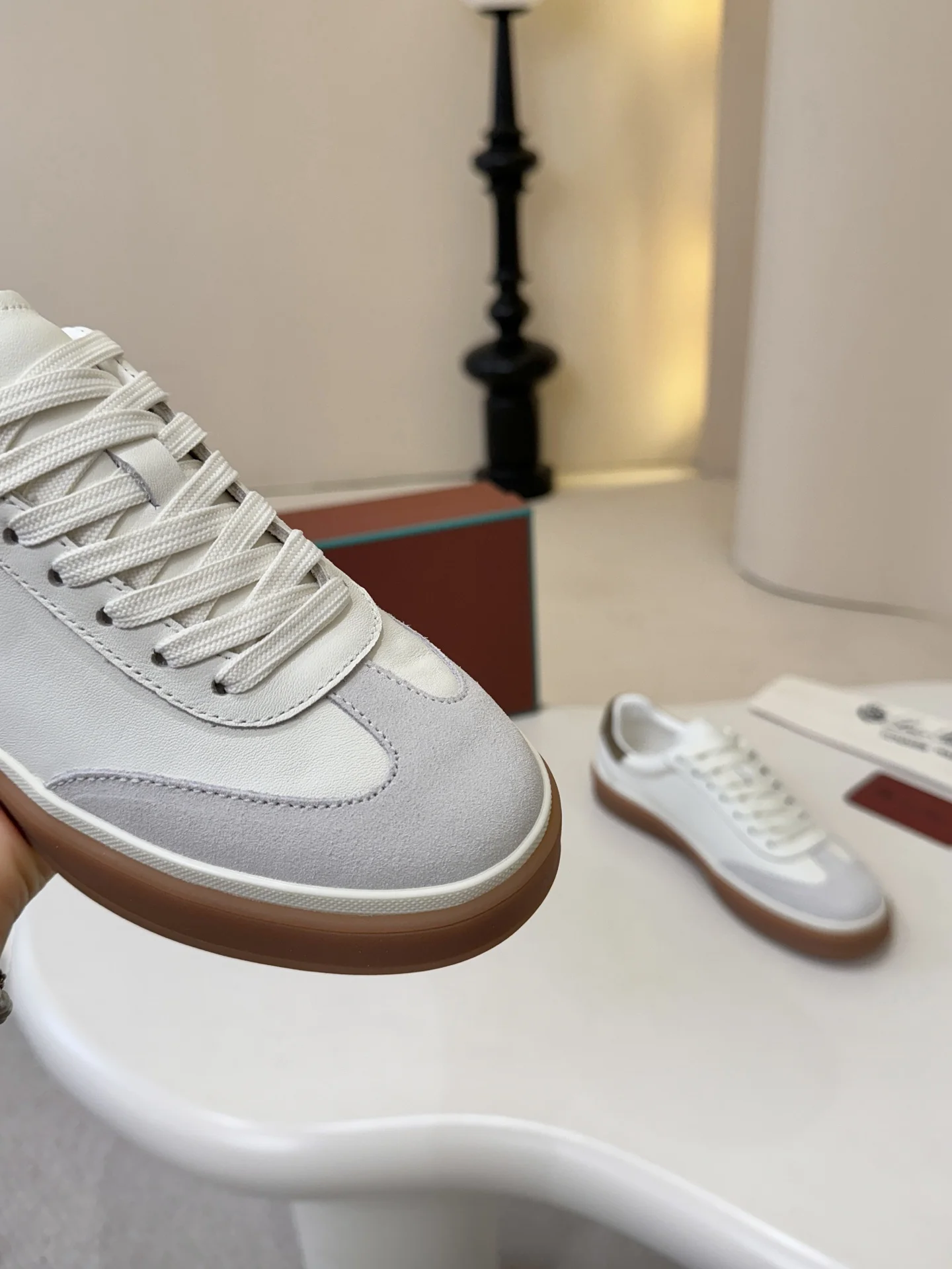 LORO PIANA Sneakers Leather EU38-44 B10202608030515 - Image 9