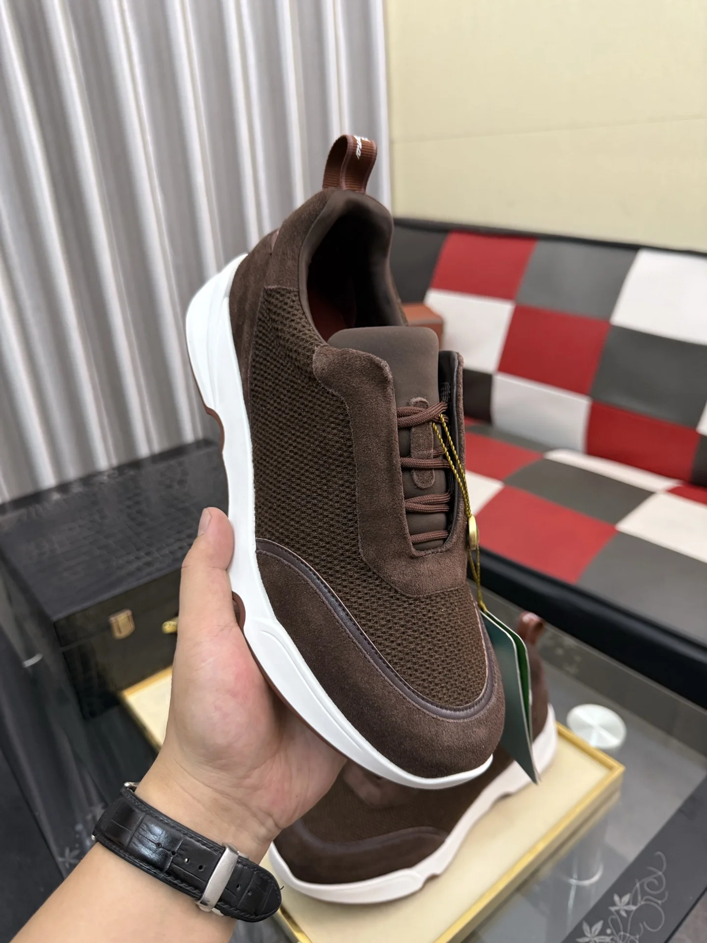 LORO PIANA Sneakers Leather EU38-44 B70202608030141 - Image 4