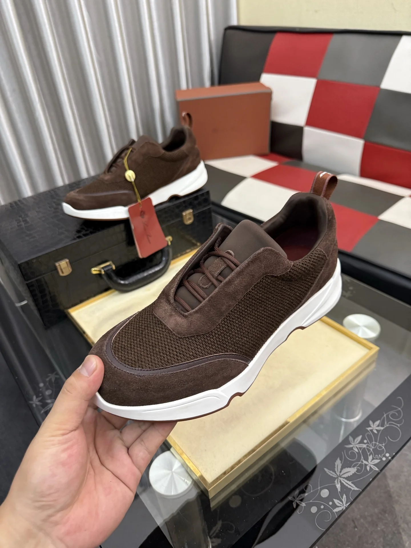 LORO PIANA Sneakers Leather EU38-44 B70202608030141 - Image 5