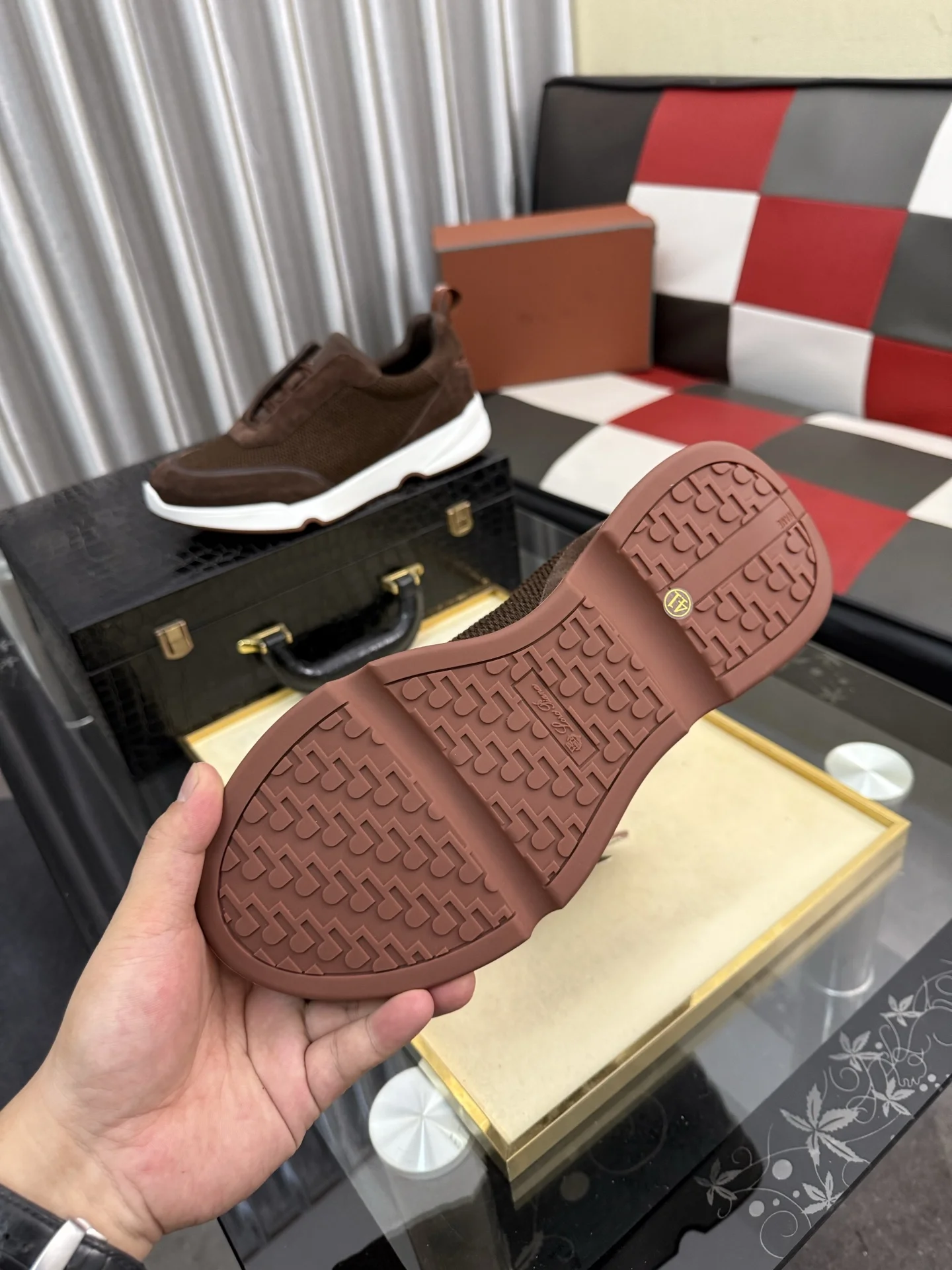 LORO PIANA Sneakers Leather EU38-44 B70202608030141 - Image 9
