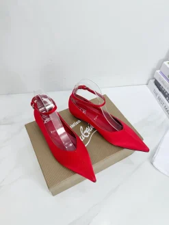 LOUBOUTIN Flats Silk & Lambskin EU35-39 B90202608031610