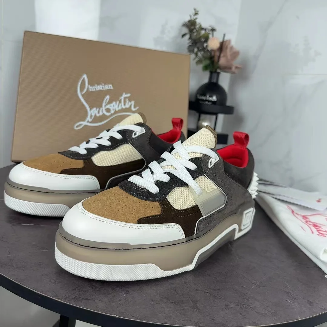 LOUBOUTIN Sneakers Calfskin Leather EU35-47 C20202608030696 - Image 4