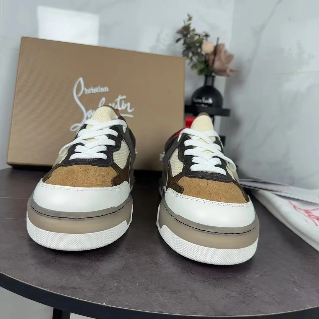 LOUBOUTIN Sneakers Calfskin Leather EU35-47 C20202608030696 - Image 5