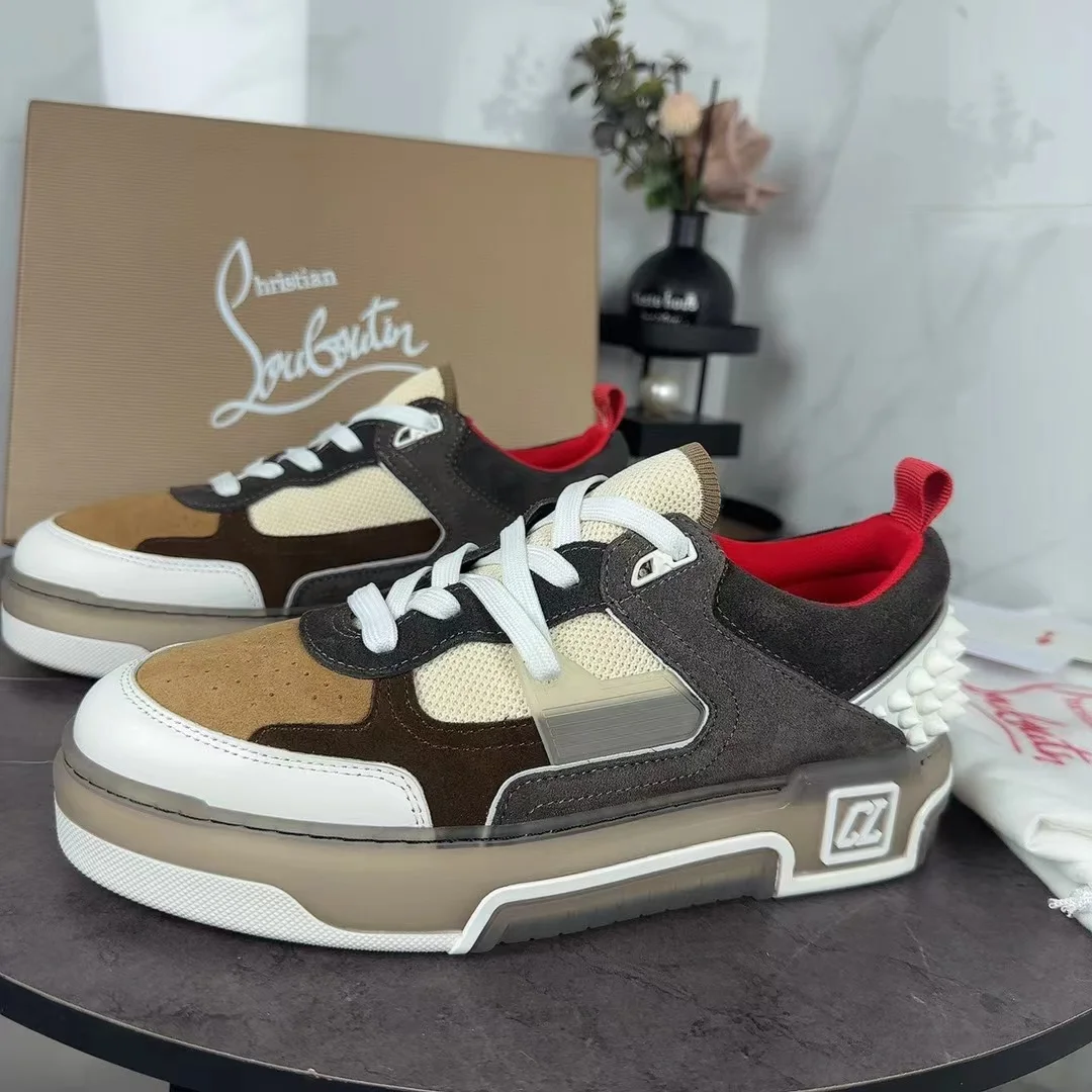 LOUBOUTIN Sneakers Calfskin Leather EU35-47 C20202608030696 - Image 8