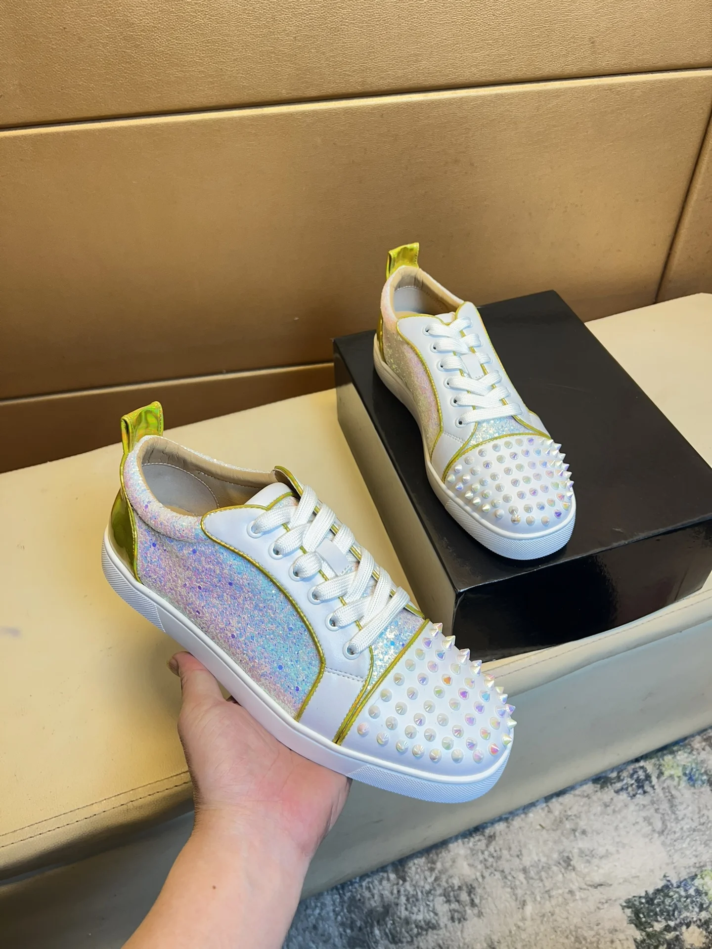 LOUBOUTIN Sneakers Leather EU38-44 B10202608030443