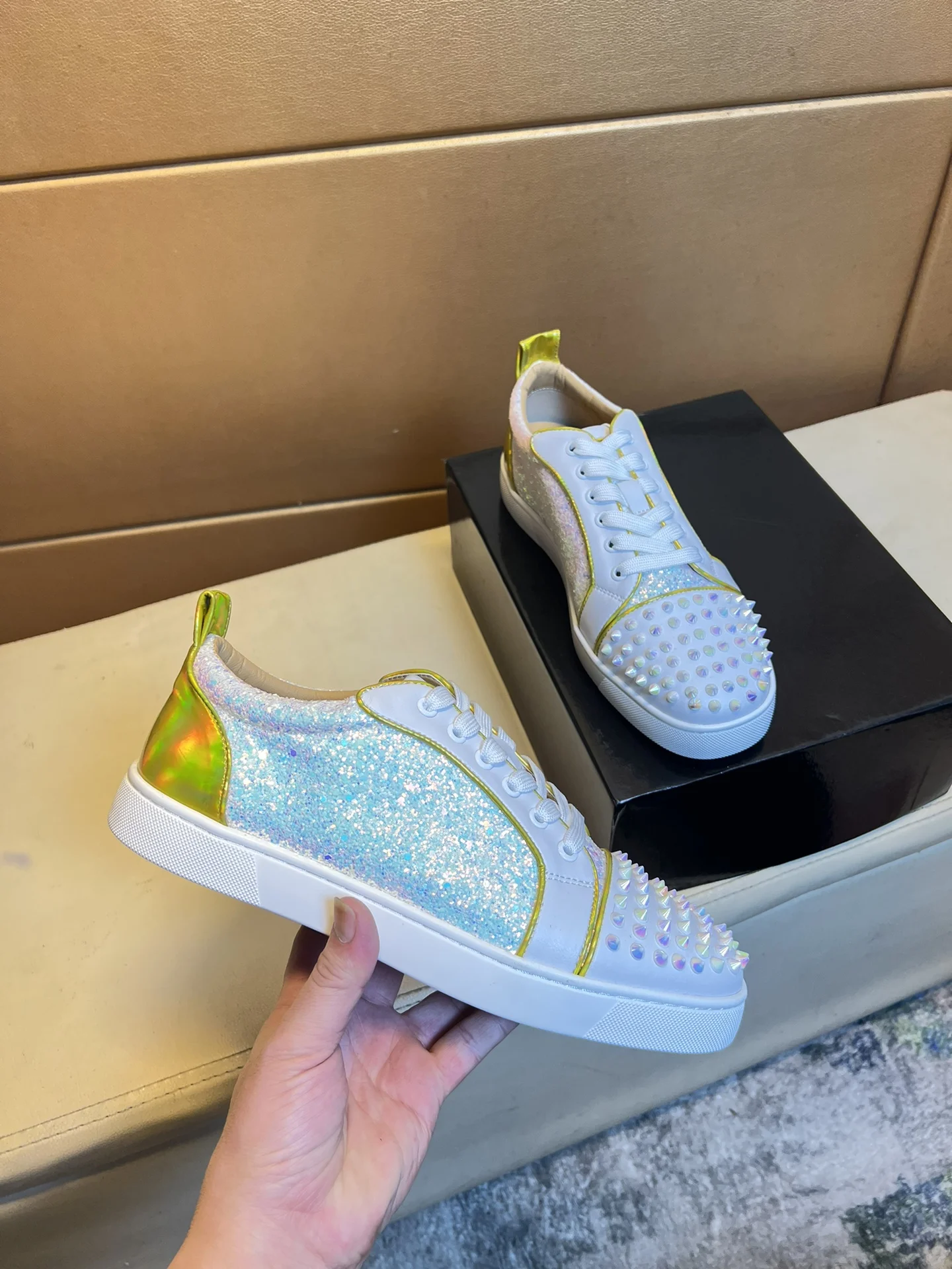 LOUBOUTIN Sneakers Leather EU38-44 B10202608030443 - Image 2