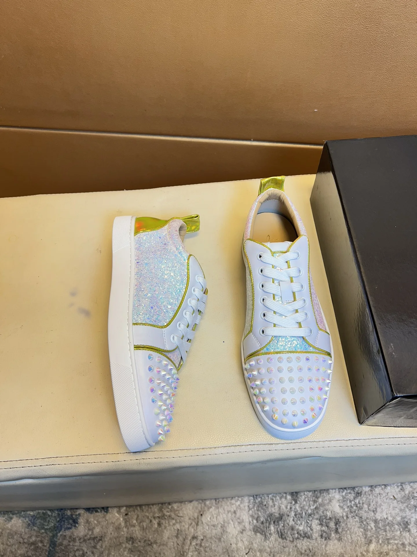 LOUBOUTIN Sneakers Leather EU38-44 B10202608030443 - Image 4