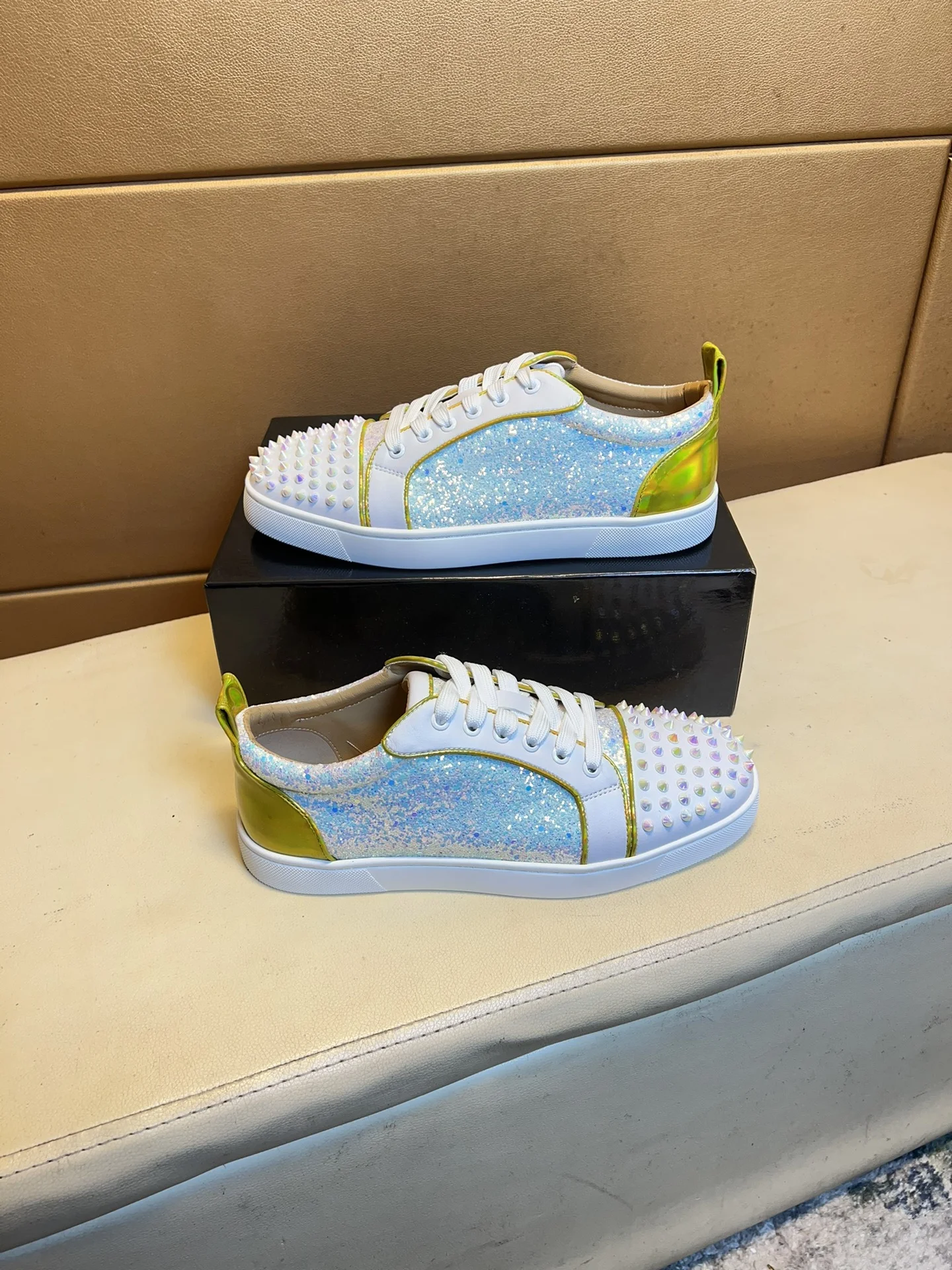 LOUBOUTIN Sneakers Leather EU38-44 B10202608030443 - Image 5