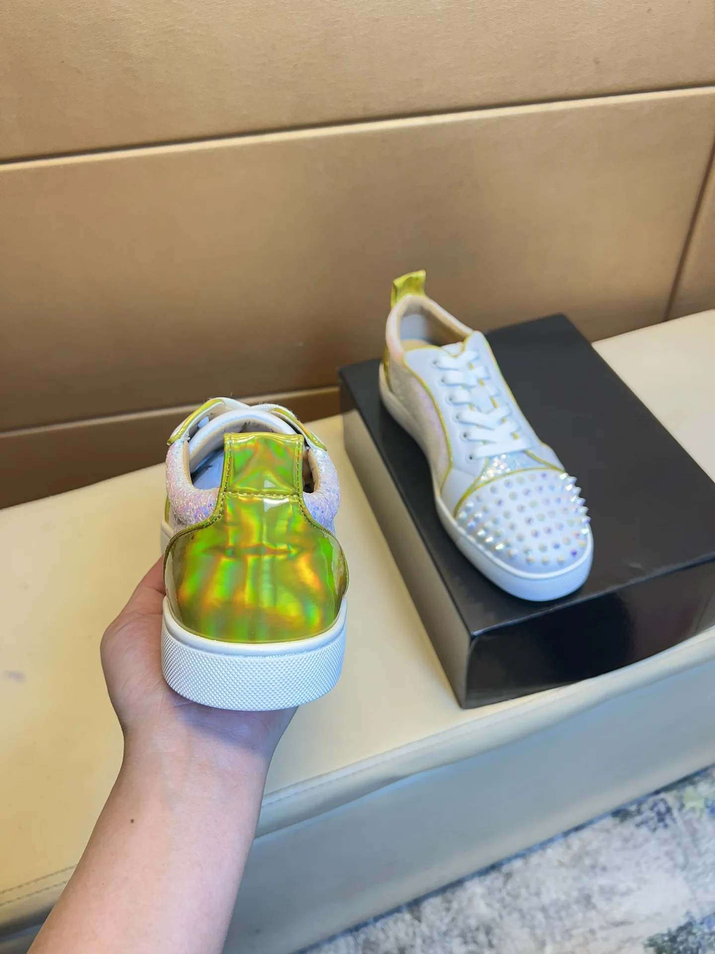 LOUBOUTIN Sneakers Leather EU38-44 B10202608030443 - Image 6