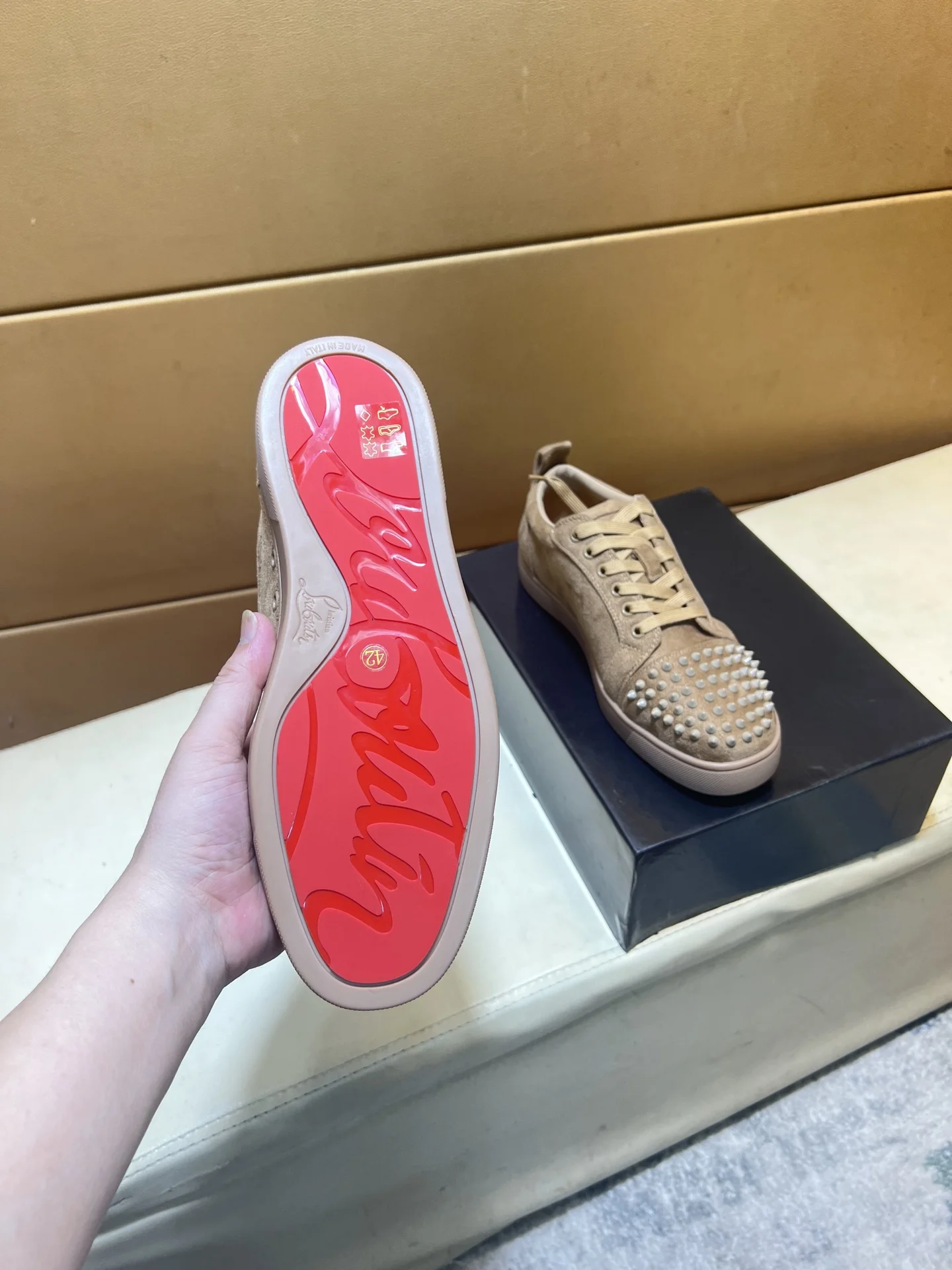 LOUBOUTIN Sneakers Leather EU38-44 B10202608030446 - Image 8