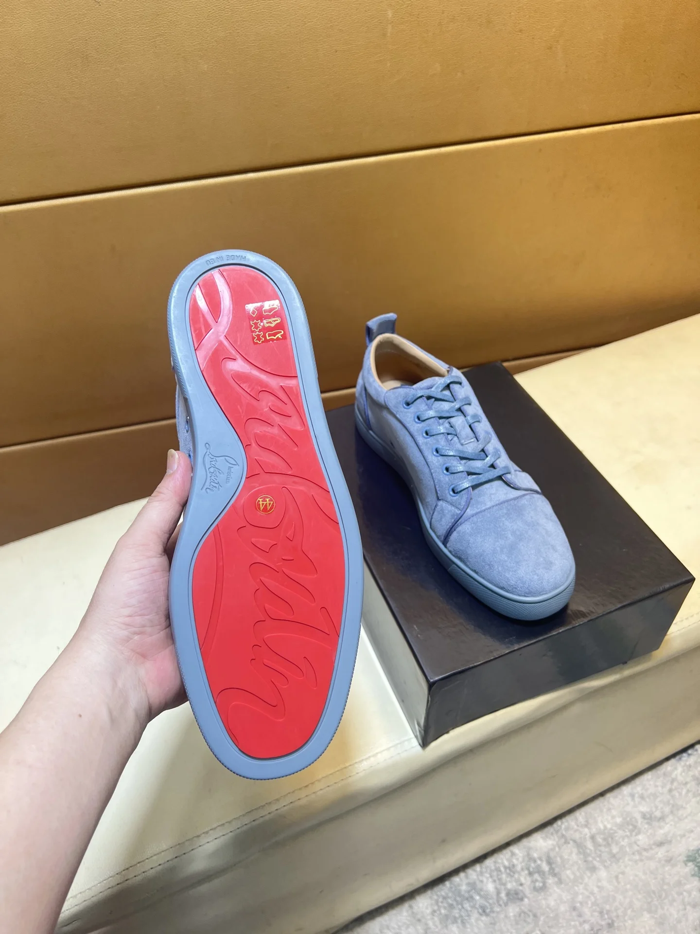 LOUBOUTIN Sneakers Leather EU38-44 B10202608030450 - Image 5