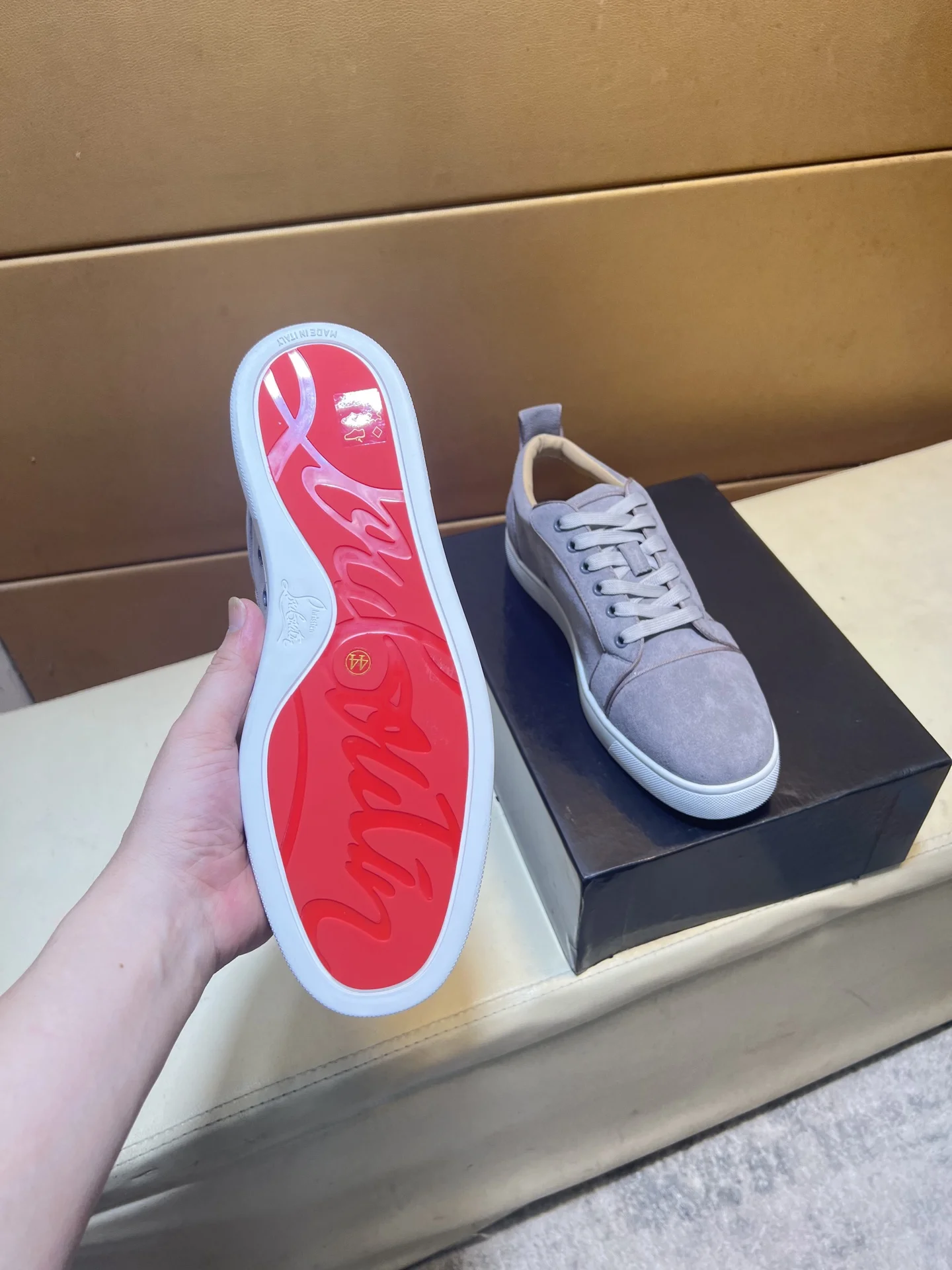 LOUBOUTIN Sneakers Leather EU38-44 B10202608030452 - Image 7