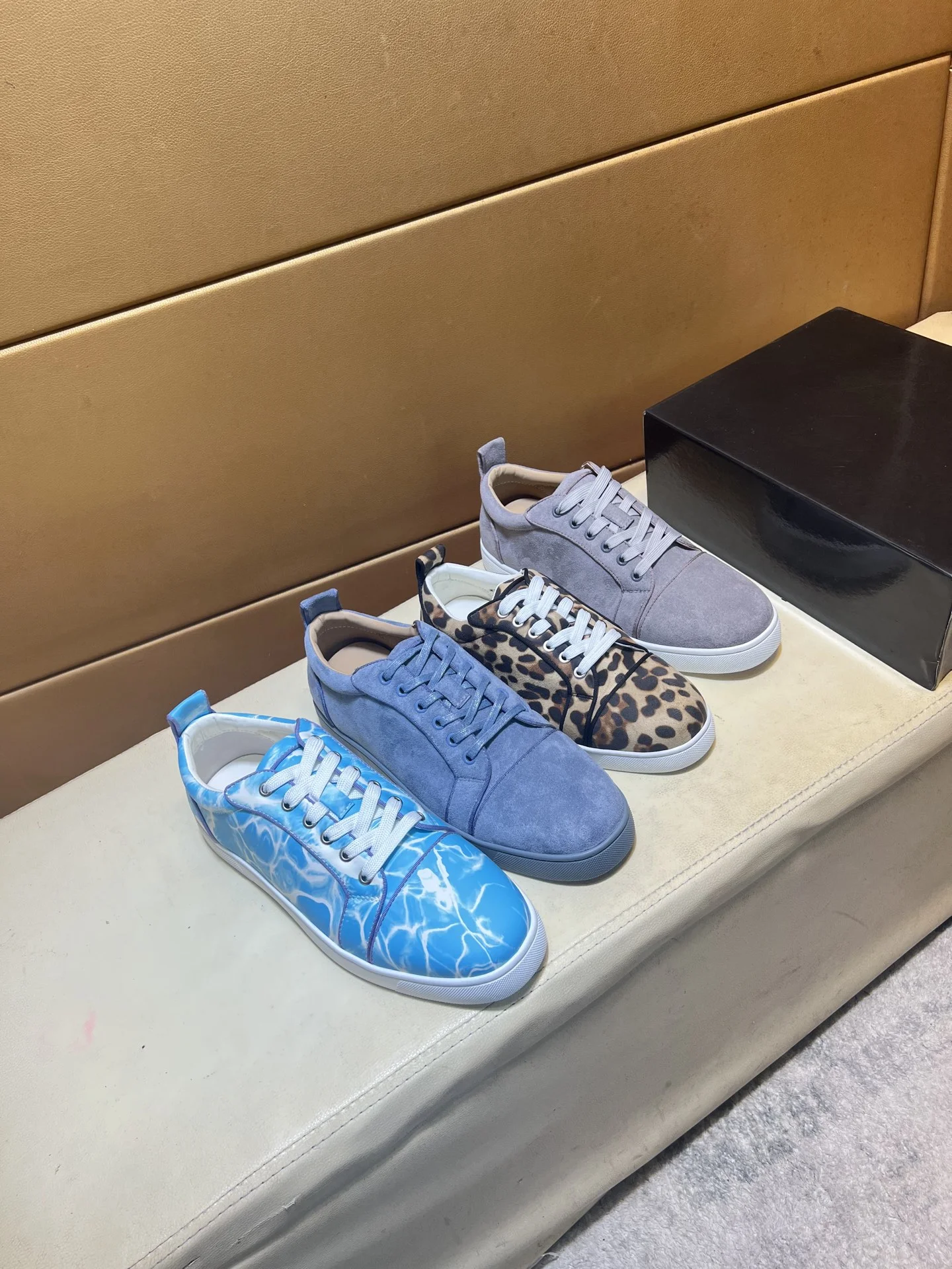 LOUBOUTIN Sneakers Leather EU38-44 B10202608030452 - Image 9