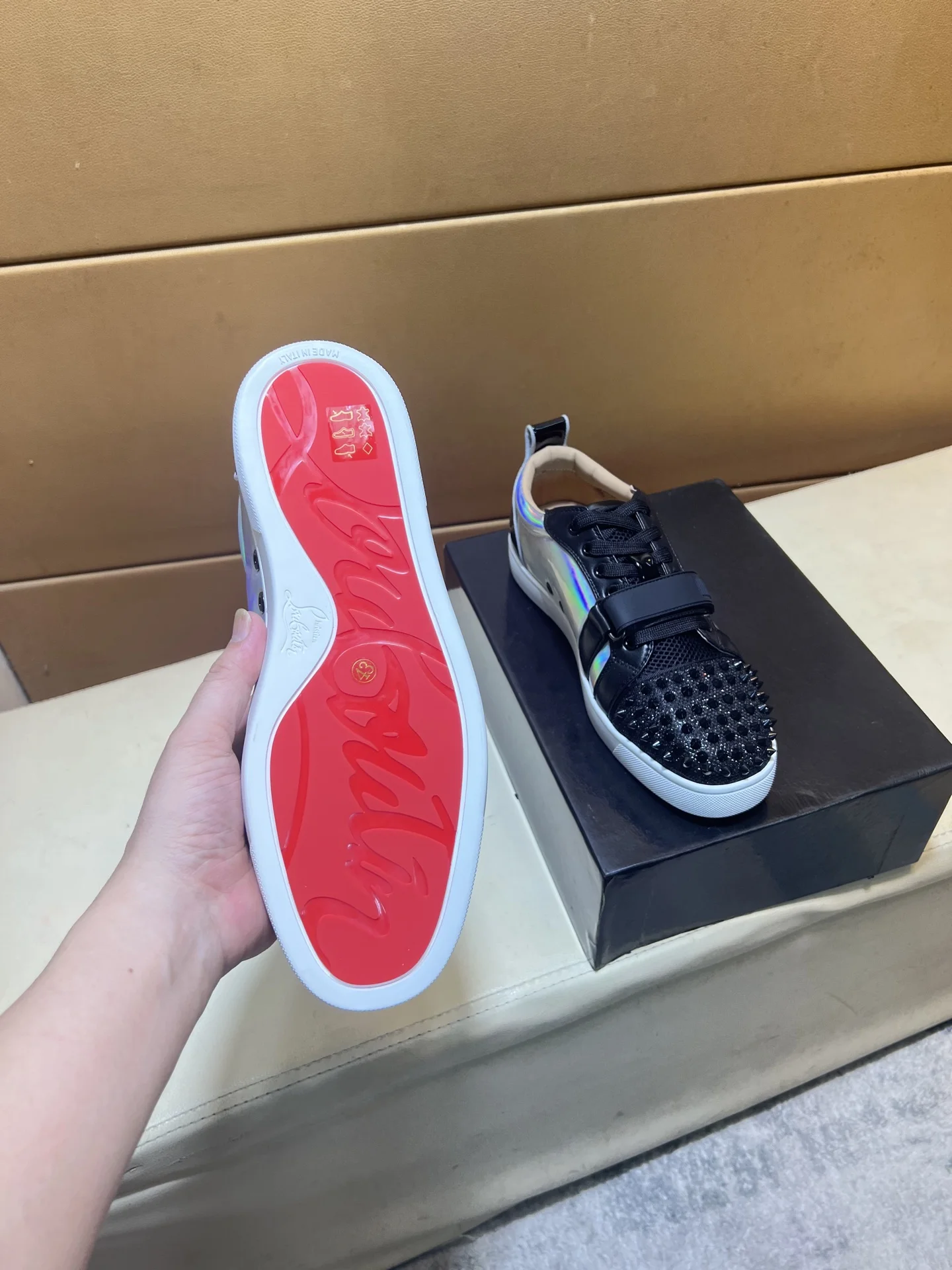 LOUBOUTIN Sneakers Leather EU38-44 B20202608030448 - Image 8