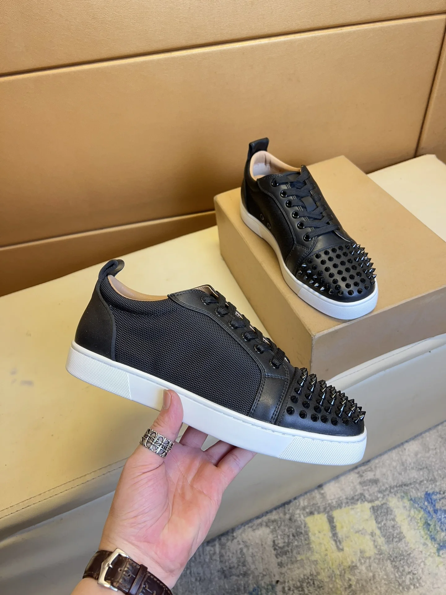 LOUBOUTIN Sneakers Leather EU38-44 B20202608030454 - Image 2