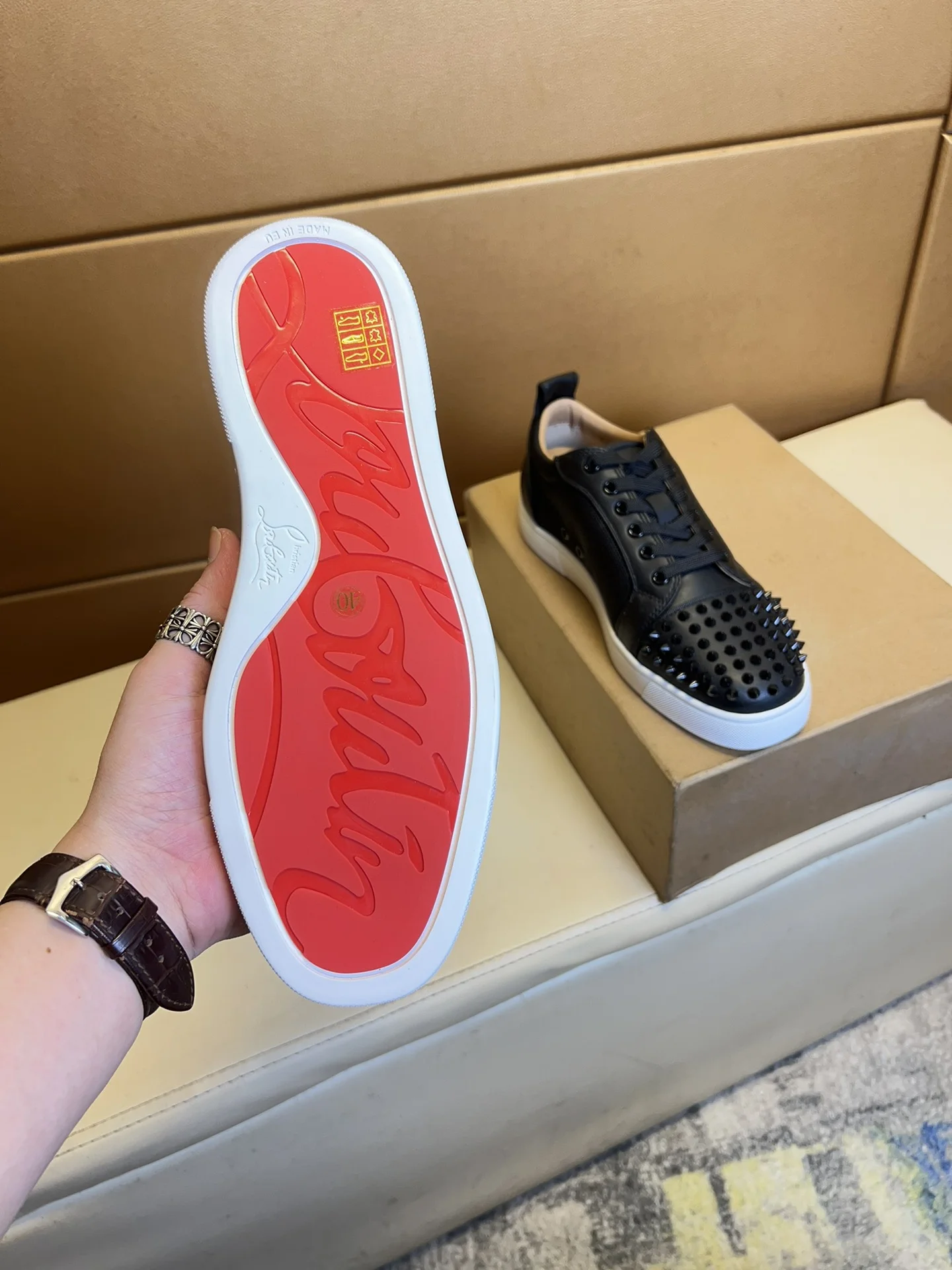 LOUBOUTIN Sneakers Leather EU38-44 B20202608030454 - Image 8